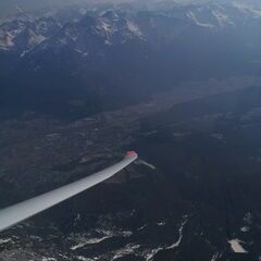 Flugwegposition um 14:22:01: Aufgenommen in der Nähe von Gemeinde Leutasch, Österreich in 3054 Meter